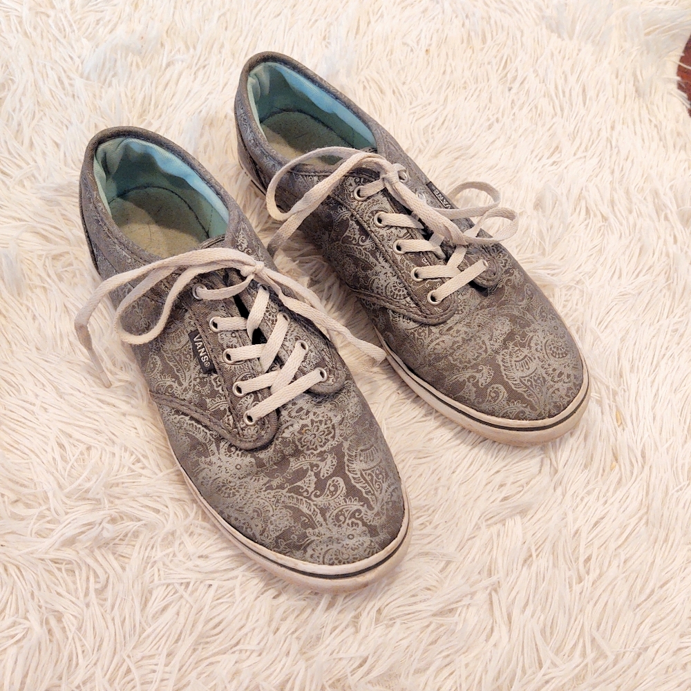 Vans Shimmery Silver Metallic Paisley